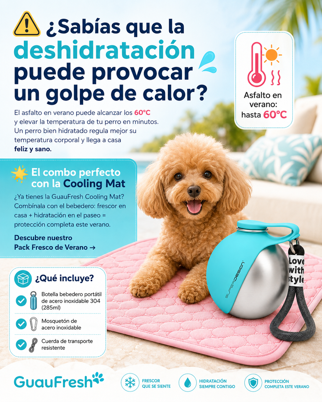 Pack Fresco de Verano 🌟 — Colchoneta + Bebedero GuauFresh