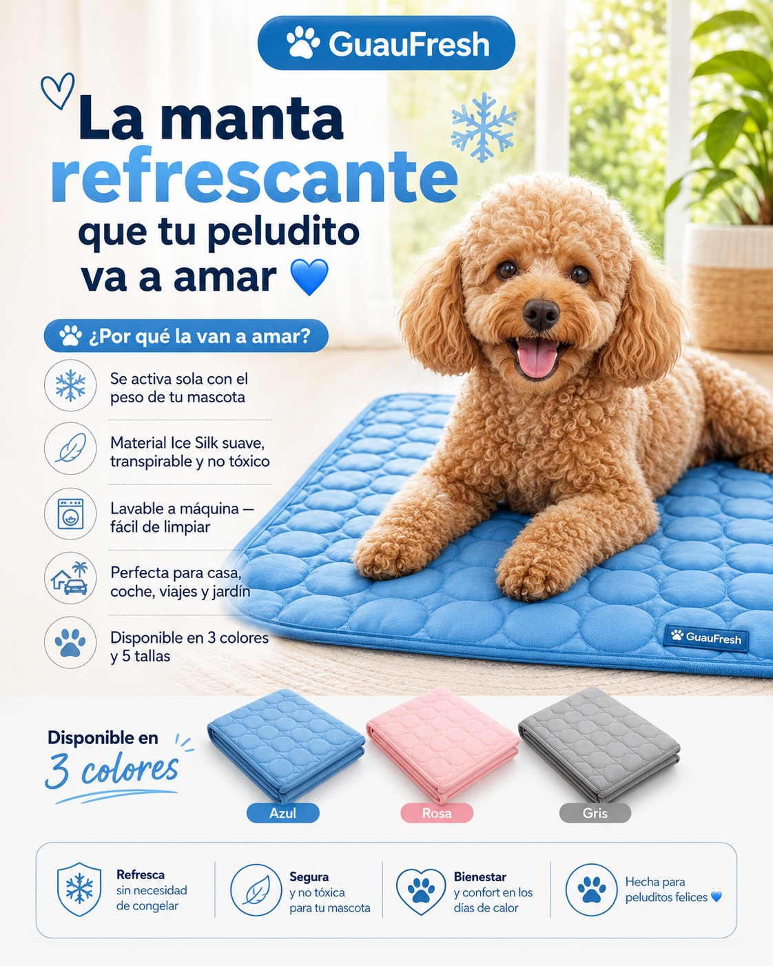 GuauFresh Cooling Mat — Colchoneta Refrescante para Perros y Gatos